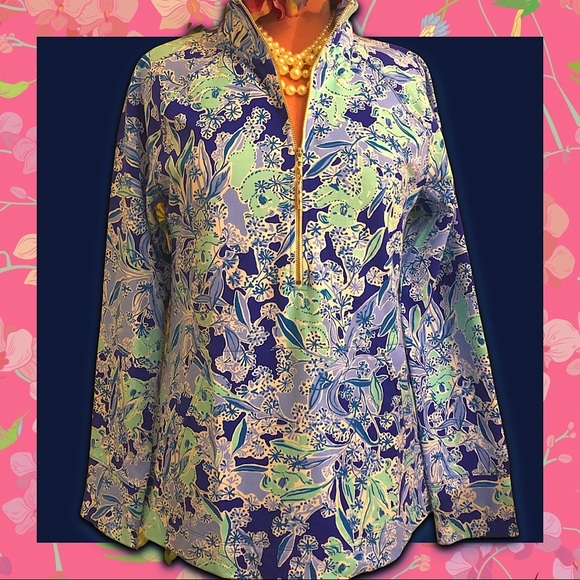 🍃🌸 LILLY PULITZER SKIPPER POPOVER Sz M 🌸🍃